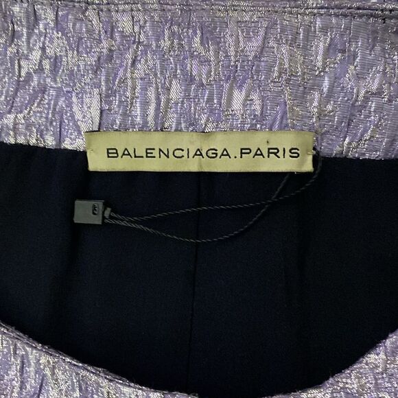 Balenciaga Paris metallic lavender dress coat, size 38(S) - Picture 10 of 14